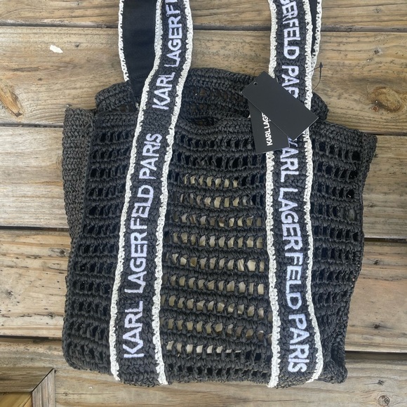 Karl Lagerfeld Black and White Tote Bag - Picture 2 of 3